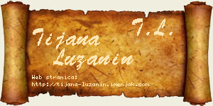 Tijana Lužanin vizit kartica